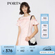 PORTS寶姿 秋季新品女裝露肩短袖連衣裙SA9D032GFD026 淺粉 M (6)