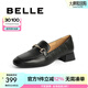 百麗（Belle）舒適樂(lè)福鞋女商場(chǎng)同款真皮通勤單鞋C1S1DCA4 黑色 36 (230mm)