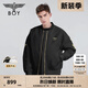 BOY LONDON【倫敦塔橋】短款棉服情侶冬仿?tīng)C金潮流棉衣外套N29008 黑色 L