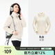 駱駝（CAMEL）戶外抓絨衣長袖加厚加絨立領(lǐng)開衫抓絨衣防寒外套 5175 乳白 M