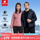 君羽戶外羽絨服情侶款超輕鵝絨服800蓬松度白鵝絨連帽羽絨夾克F52141 寶藍(lán)-男款 L 推薦男136-150斤/女106-115斤