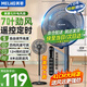 美菱（MeiLing）電風(fēng)扇家用落地扇輕音風(fēng)扇客廳臥室大風(fēng)量廣角搖頭臺(tái)式風(fēng)扇節(jié)能低噪臺(tái)地兩用 黑色升級(jí)遙控款【7葉4檔加高加大+遙控定時(shí)】