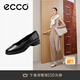愛步（ECCO）芭蕾舞鞋女 時尚潮流百搭經(jīng)典圓頭牛皮瑪麗珍鞋 雕塑222303 黑色22230301001 建議選大一碼 37 （偏小，建議選大一碼）