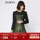 PORTS寶姿新品女裝簡(jiǎn)約圓領(lǐng)迷彩魚(yú)尾下擺連衣裙SA9D026GFQ026 銅繡綠 M (6)