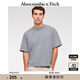 ABERCROMBIE & FITCH男裝25夏季美式復(fù)古棉質(zhì)做舊寬松圓領(lǐng)短袖T恤上衣KI124-5127 淺藍灰色 S (175/92A)