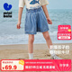 迷你巴拉女童短褲夏季寶寶花苞褲柔軟牛仔輕薄透氣褲子