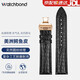 watchbond適用華為手表watch4pro表帶美洲鱷魚(yú)真皮表帶gt6pro/watch5/gt5pro男士款GT6/5/4/3高級腕帶配件 美洲鱷魚(yú)皮-黑色-玫瑰金蝴蝶扣 【42/43表盤(pán)】20MM接口通用