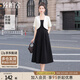 絲柏舍無領(lǐng)外套2025春夏新款女裝簡約短袖外搭西裝氣質(zhì)開衫