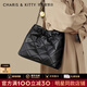 CharisKitty包包女款2025年流浪包鏈條包女式水桶包百搭垃圾袋七夕情人節禮物 黑色
