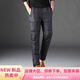 暖冬鴨鴨男士輕薄羽絨褲休閑外穿冬季高腰加厚保暖大碼中爸爸裝內膽棉褲 黑色 XL ；110-130斤