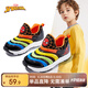 迪士尼童鞋男童夏季毛毛鞋運動鞋透氣網(wǎng)鞋一腳蹬DM1300S 黑橙 29 
