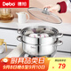 Debo德鉑羅森304不銹鋼湯鍋雙層蒸鍋煲湯燉煮熬粥湯奶鍋28cm 