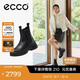 愛步（ECCO）24年冬季厚底增高英倫風(fēng)切爾西短靴 蹤跡220753 黑色37