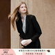 香影小西裝外套女短款2025秋季新款高級(jí)感氣質(zhì)超好看正肩白色西服 黑色 S 55/80A/85-95斤