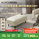 顧家家居（KUKA）意式頭層牛皮沙發(fā)客廳組合百搭沙發(fā)凳通用腳踏腳凳【柔空白】凳