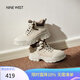 NINE WEST/玖熙高幫休閑鞋女復(fù)古圓頭厚底街頭女鞋 NG410106EE 米白38