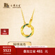 周大生國家寶藏黃金項(xiàng)鏈女足金錦繡流連莫比烏斯環(huán)七夕情人節(jié)禮物送女友 足金千里江山套鏈 5.23g
