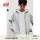 H&M男裝女裝情侶衛衣2025秋季新款情侶裝長(cháng)袖休閑衛衣開(kāi)衫0852614 混淺灰色 M 175/100