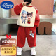 迪士尼（DISNEY）哪吒童裝衛衣套裝2025春秋新款兒童衣服中小童2歲男女寶運動(dòng)裝潮3 A007哪吒敖丙+XT001小小沖鴨褲紅 140 【身高130-140CM】