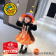 G.DUCKKIDS洛麗塔公主裙女童連衣裙春秋萬(wàn)圣節女巫南瓜裙演出服兒童裙子秋裝 裙子+裙撐+帽子+毛衣 110尺碼4~5歲【100-110cm】cm