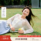 茵曼（INMAN）【天絲】茵曼彩扣白針織開(kāi)衫女2025年夏季新款淡人穿搭鏤空薄罩衫 白色 M