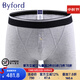 BYFORD百富男士舒適內褲平腳內褲EUC棉彈力中腰四角內褲衩褲頭送禮MW730 灰色 1條 L
