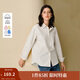 茵曼（INMAN）2025秋冬女裝新款幸運如意通勤府綢襯衫法式簡(jiǎn)約長(cháng)袖襯衣 米白色-18538229 （領(lǐng)口無(wú)紐扣） S