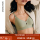 sohiwoo孕婦哺乳內(nèi)衣懷孕期專用喂奶文胸產(chǎn)后聚攏防止下垂春夏四季款透氣 海藻綠 L
