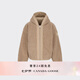 加拿大鵝（Canada Goose）【新品】Alberni女士雙面羊毛抓絨飛行員夾克大鵝外套 7068W 9410 沙漠米 L