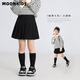 moonkids女童裙子半身裙學(xué)院風(fēng)百褶裙春秋新款兒童裙褲百搭小寶寶短裙秋裝 1516黑色百褶裙 90 cm