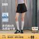 森馬（Semir）休閑褲女涼感寬松顯瘦夏季2025吸濕速干開叉質(zhì)感短褲109325125001