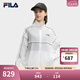 FILA 斐樂官方女士梭織外套2025夏新款時尚休閑簡約立領(lǐng)寬松上衣 云菇白-WT L 170/88A/L