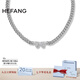 HEFANG何方珠寶枯葉蝶短項(xiàng)鏈鎖骨鏈女士輕奢高級(jí)感七夕情人節(jié)禮物送女友 銀色