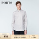 PORTS寶姿男裝春夏商務(wù)休閑襯衫棉質(zhì)格子襯衫MN8B023GFC030 SAND CHECK M