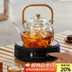 憶壺茶（YIHUTEA）煮茶壺電陶爐煮茶器燒水壺泡茶爐養生壺套裝泡茶壺加厚教師節禮物 1500w自動(dòng)斷電陶爐+煮茶壺1L