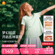 moodytiger女童短袖T恤速干吸汗25年夏季新品兒童T恤高彈柔軟印花運(yùn)動上衣