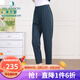 米蘭登（MILANDON）2025夏季新款中老年女裝媽媽裝高腰顯瘦九分蘿卜褲女薄1Q210118X 墨綠 4XL
