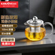 金灶（KAMJOVE）小容量迷你玻璃花茶壺泡茶壺飄逸杯茶道杯過濾茶具小茶壺一人用 AM-713 150ml