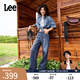Lee【張凌赫代言】涼涼褲25新品429中腰直腳天絲中藍色女牛仔褲潮 中藍色 29