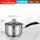 葉余奶鍋316不銹鋼特厚防燙不粘復(fù)底寶寶輔食泡面煲湯嬰兒蒸煮一體鍋 防燙電木奶鍋 1寸 18CM【316不銹鋼】