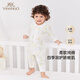 英氏（YEEHOO）嬰兒衣服5A抗菌哈衣新生兒純棉乳木果四季連體衣爬服