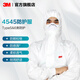 3M 防護服 4545 白色帶帽連體防靜電防塵噴漆液體機械維修清潔 ws 4545 XXL