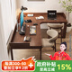 恬夢實木轉(zhuǎn)角書桌七字型臥室拐角電腦桌雙人辦公桌工作臺學(xué)習(xí)寫字桌 標(biāo)準(zhǔn)版:160*55*75邊長120厚度5cm