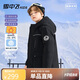 雪中飛【遠(yuǎn)紅外升溫】兒童羽絨服男女童工裝加厚羽絨服黑色170cm