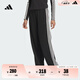 adidas簡(jiǎn)約三條紋毛圈布直筒運(yùn)動(dòng)褲女裝阿迪達(dá)斯官方輕運(yùn)動(dòng)JN0762 黑色 L