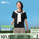 蕉下（beneunder）安心品質(zhì)t恤女短袖涼感寬松吸汗防曬戶外CC959漫暮黑L