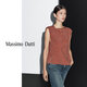 Massimo Dutti折扣升級2026女裝新中式優(yōu)雅藝術(shù)風(fēng)無(wú)袖背心上衣女05180780 胭脂紅 XS (165/84A)
