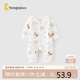 童泰（TONGTAI）嬰兒連體春秋寶寶衣服寶寶家居哈衣爬服TS43J007-DS棕色80cm