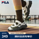 斐樂（FILA）官方女鞋歐客漫涼鞋2025夏季新款瑪麗珍涼拖魔術貼鞋子 古白色/橄欖綠色-AO 38