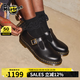 馬丁大夫（Dr.Martens）博士Polley百搭通勤T字光面皮淺口皮鞋瑪麗珍鞋 黑色 38